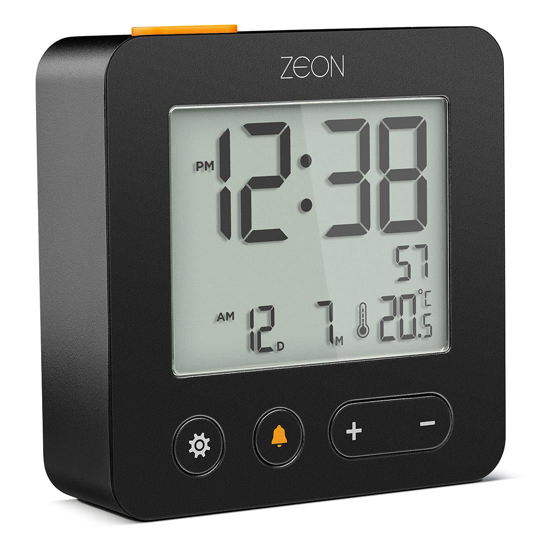 Zeon Digital Alarm Clock Black Zeon Ltd