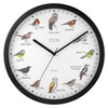 CE4558B - Bird Song Wall Clock, Black Case - 30cm